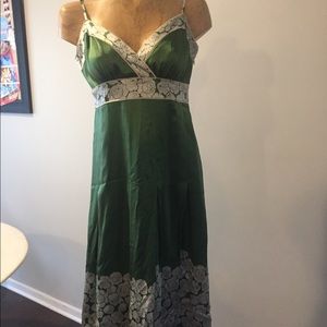 Gorgeous Silk Emerald Green Dress